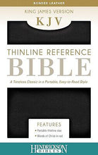 KJV Thinline Reference Bible-Black Bonded Leather