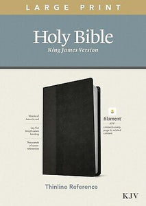 KJV Large Print Thinline Reference Bible/Filament Enabled Edition-Black/Onyx LeatherLike