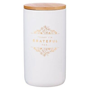 Gratitude Jar-Today I Am Grateful For w/Cards (Gold)