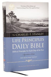 NKJV Charles Stanley Life Principles Daily Bible-Hardcover