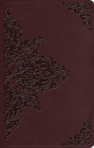 ESV Value Thinline Bible-Chestnut Filigree Design TruTone
