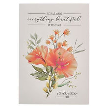 Notepad-Floral Everything Beautiful Eccl. 3:11