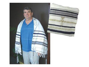 Tallit-Prayer Shawl-Navy (72" x 22")
