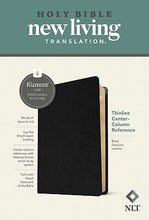 NLT Thinline Center-Column Reference Bible  Filament-Enabled-Black Genuine Leather