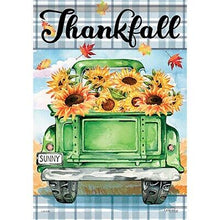 Flag-Garden-Durasoft-Green Truck/Thankfall (12.5" x 18")