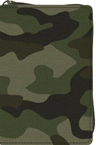 ESV Compact Bible-Camo Canvas With Zipper