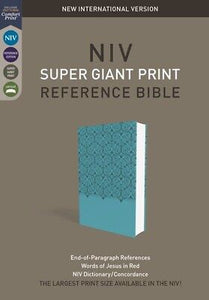 NIV Super Giant Print Reference Bible (Comfort Print)-Teal Leathersoft Indexed