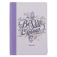 Journal-Classic w/Zip Two-Tone-Be Still and Know Psalm 46:10