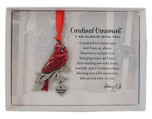 Ornament-Cardinal/I Am Always With You Poem-Window Boxed