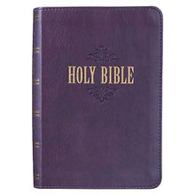 KJV Large Print Compact Bible-Purple Faux Leather