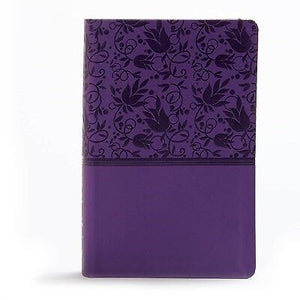 KJV Large Print Personal Size Reference Bible-Purple LeatherTouch Indexed