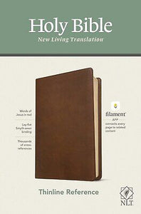NLT Thinline Reference Bible/Filament Enabled Edition-Rustic Brown LeatherLike