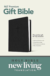 NLT Premium Gift Bible-Black LeatherLike