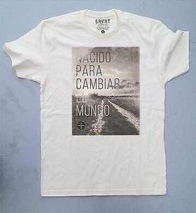 Spanish-TS-Born To Change The World-Mens-Large-Brown/Grey