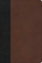 CSB Large Print Thinline Bible-Black/Brown LeatherTouch