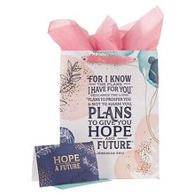 Gift Bag w/Card-Large-Portrait-Hope & A Future Jer. 29:11