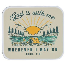 Magnet-Cream Camping God is With Me Josh. 1:9
