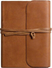 ESV Single Column Journaling Bible/Large Print-Brown Natural Leather w/Flap & Strap