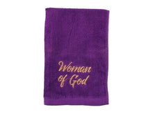 Towel-Pastor-Woman Of God-Purple w/Gold