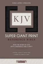 KJV Super Giant Print Reference Bible-Black Imitation Leather