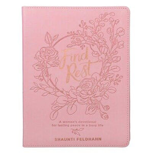 Find Rest Devotional-Pink LuxLeather