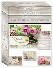 Card-Boxed-Shared Blessings-Sympathy Rustic Flowers (Box Of 12)