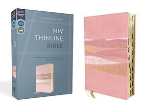 NIV Thinline Bible (Comfort Print)-Pink Leathersoft Indexed