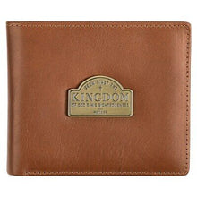 Wallet-Genuine Leather-Seek First the Kingdom Badge-Tan