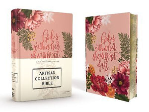 NIV Artisan Collection Bible (Comfort Print)-Pink Floral Cloth Over Board