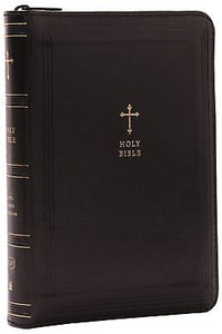 KJV Compact Reference Bible (Comfort Print)-Black Leathersoft With Zipper