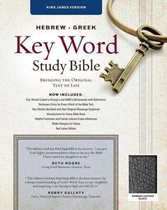 KJV Hebrew-Greek Key Word Study Bible-Black Bonded Leather Indexed