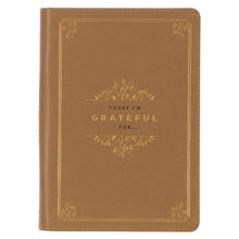 Journal w/Zip Faux Leather-Grateful