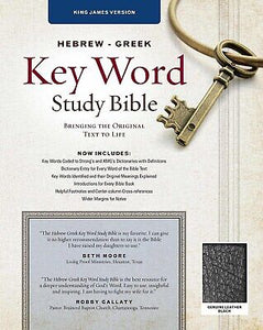 KJV Hebrew-Greek Key Word Study-Black Genuine Leather