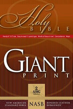 NASB Giant Print Handy-Size Bible-Burgundy Bonded Leather