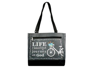 Tote-Journey With God-Black/White