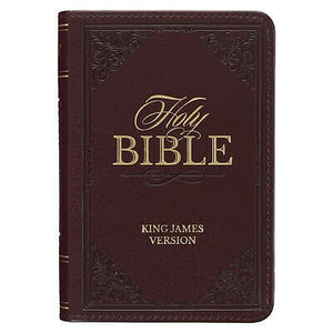 KJV Pocket Bible-Burgundy Faux Leather