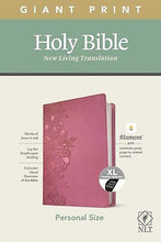 NLT Personal Size Giant Print Bible/Filament Enabled-Peony Pink LeatherLike Indexed