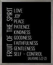 Framed Art-Fruit Of The Spirit (Black) (8 X 10) (Farmhouse Art)