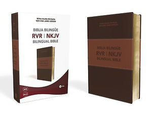 RVR 1977/NKJV Bilingual Bible (Biblia Bilingue)-Brown LeatherSoft