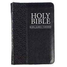 KJV Compact Bible-Black Faux Leather w/Zipper
