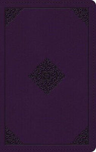 ESV Large Print Personal Size Bible-Lavender Ornament Design TruTone