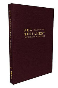 NIV Pocket New Testament With Psalms And Proverbs (Comfort Print)-Burgundy Softcover