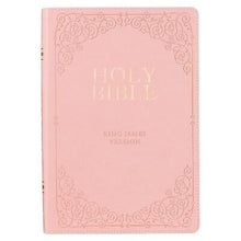 KJV Giant Print Bible (Full-Size)-Pink Faux Leather Indexed