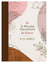 KJV The 3-Minute Devotions For Women Bible-Rose & Copper Florets Hardcover