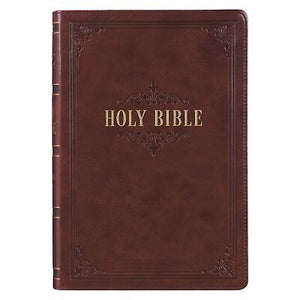 KJV Giant Print Bible (Full-Size)-Burgundy Faux Leather Indexed