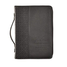 Bible Cover-Guidance (Proverbs 3:6)-Black Faux Leather Classic-Large