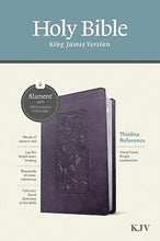 KJV Thinline Reference Bible  Filament Enabled Edition-Floral Frame Purple LeatherLike