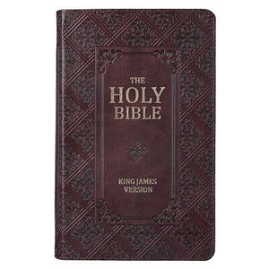 KJV Giant Print Bible-Dark Brown Faux Leather Indexed