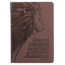 Journal-Classic LuxLeather-The Lord Is My Strength-Brown