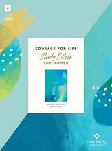 NLT Courage For Life Study Bible For Women  Filament-Enabled-Brushed Aqua Blue LeatherLike